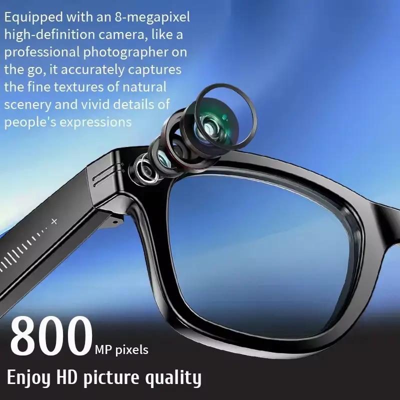 Smart Glasses AI Translate Bluetooth Call Music Voice Assistant Smart sunglasses Control Camera Video Recording Identify Object Wearable