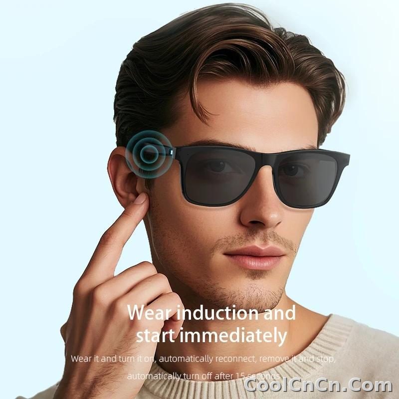 Smart Bluetooth 5.3 Glasses Can Listen To Music Calls Photosensitive Color Change Sunglasses Voice Assistant Fast Charging