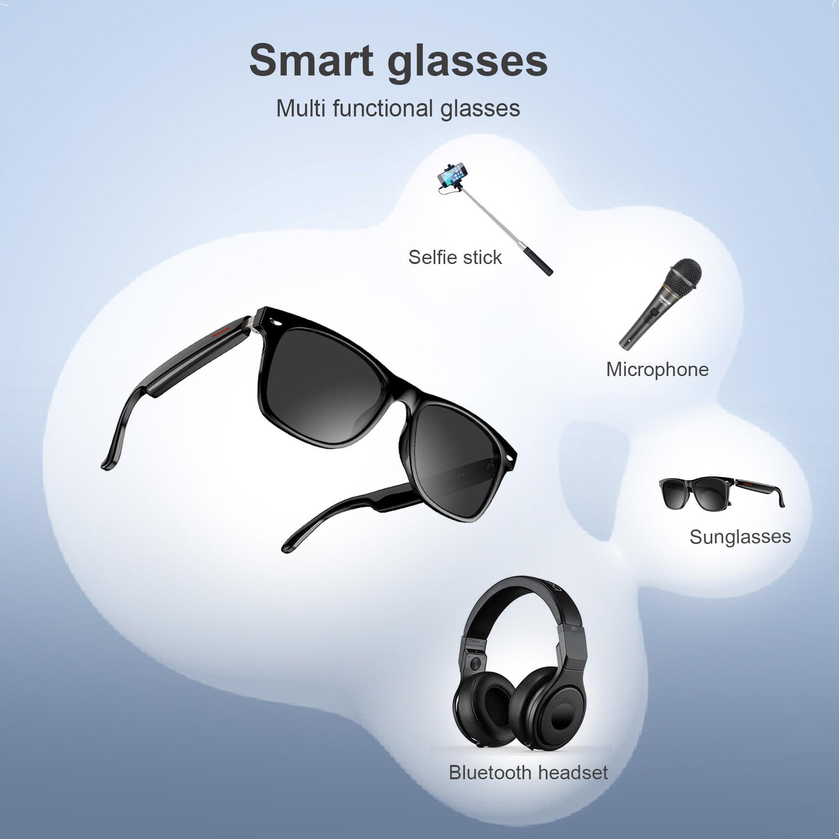 Blackview New E13 Anti-bluelight Smart Glasses Wireless Bluetooth Call & Voice Assistant Touch Control Glasses with Mic Speaker