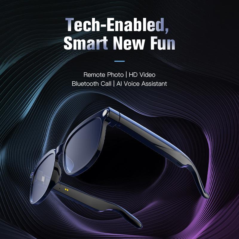 2026 New Smart Glasses 8MP HD Camera AI Voice Photo Video Recording Translation Long Battery Life Music Waterproof Smart Glasses