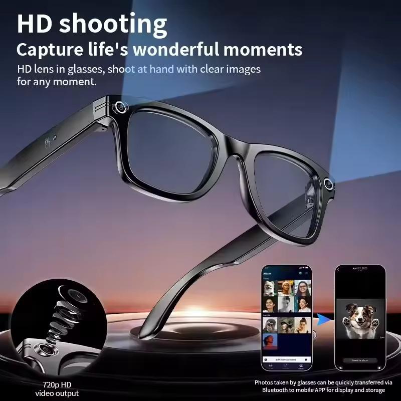 New 800W Camera AI Glasses Men Color-Changing Smart Translation Glasses Photo Video Recording Waterproof Call Smart Sunglasses