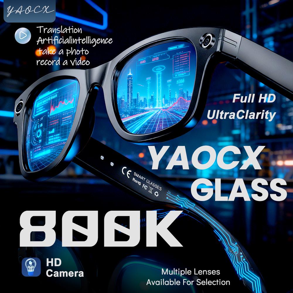 2026 New 800W AI Camera Smart Glasses Color-Changing Men Translation Glasses Waterproof Call Photo Video Recording Sunglasses
