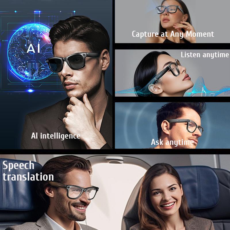2025 New Upgrade Smart Glasses With Camera Video Recording AI Photo Recognition Bluetooth Call Translation Voice Sunglasses Men - gallery