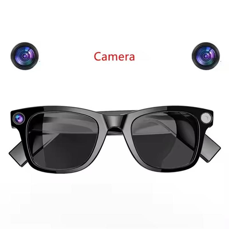 Fashion E02L Smart AI Glasses 2000Wpixel HD Camera Photo Video Voice Bluetooth Call Headset Glasses E02 Wireless Music Earphones