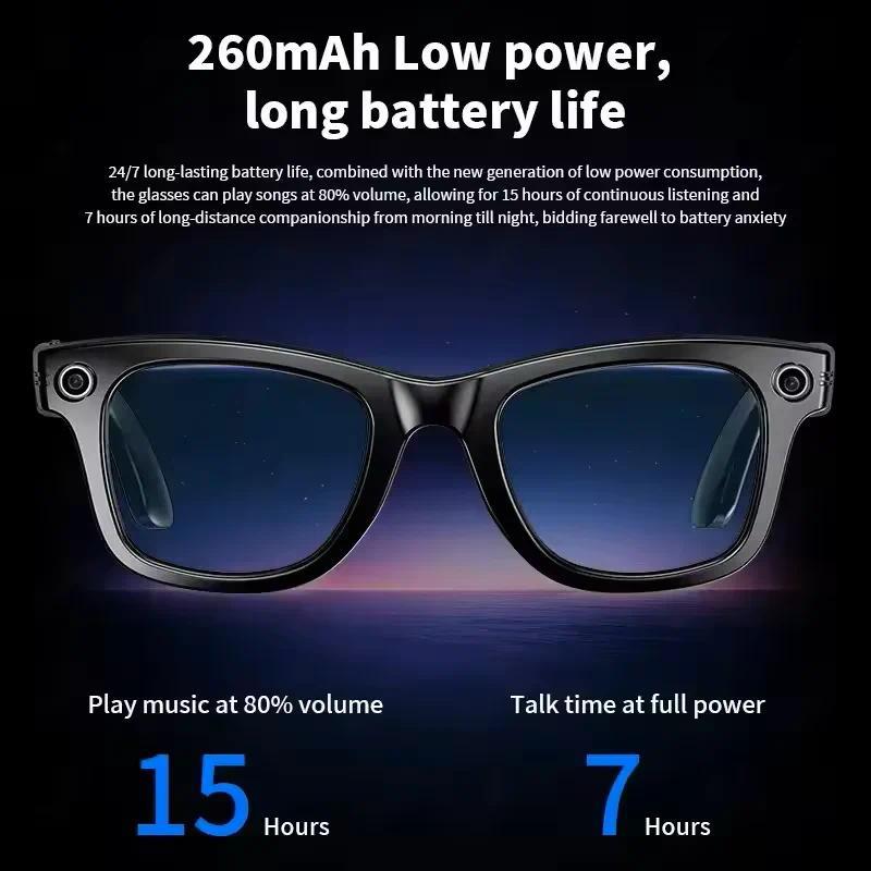 2025 New Upgrade smart glasees With Camera Video Recording AI Photo Recognition Bluetooth Call Translation Voice Sunglasses Man - gallery