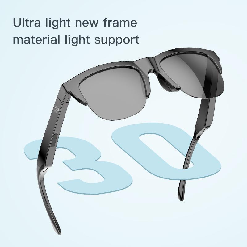 Touch Based Intelligent Bluetooth Glasses with USB Rechargeable For Outdoor Sports Calls Sunglasses Business Wireless Headphones