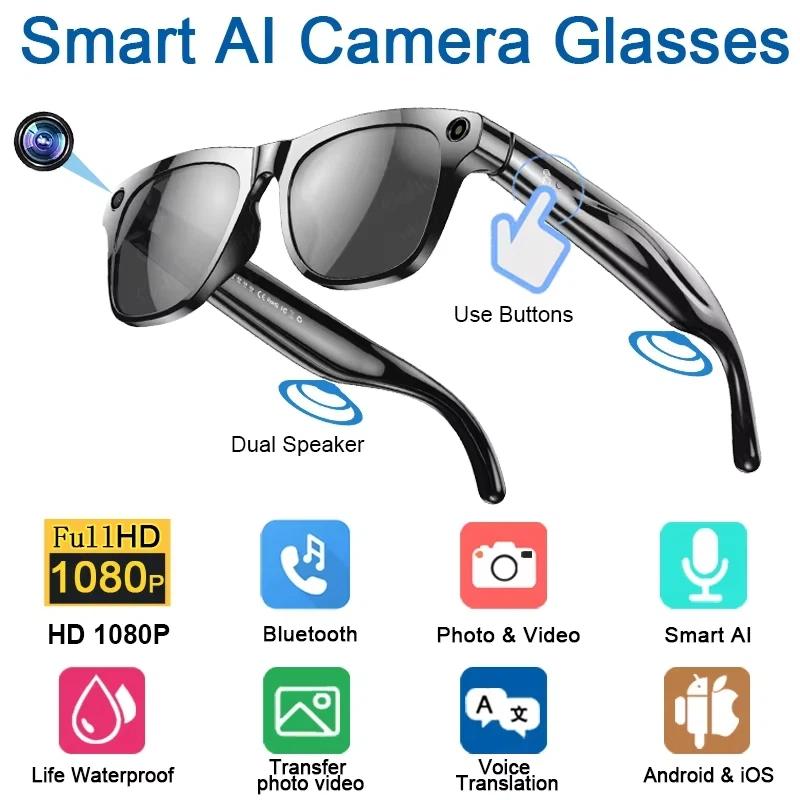 Fashion 4K HD AI Smart Glasses Chat GPT 100MP Camera Bluetooth Call 260Mah Battery Voice Assistant  Control Smart Glasses 2026