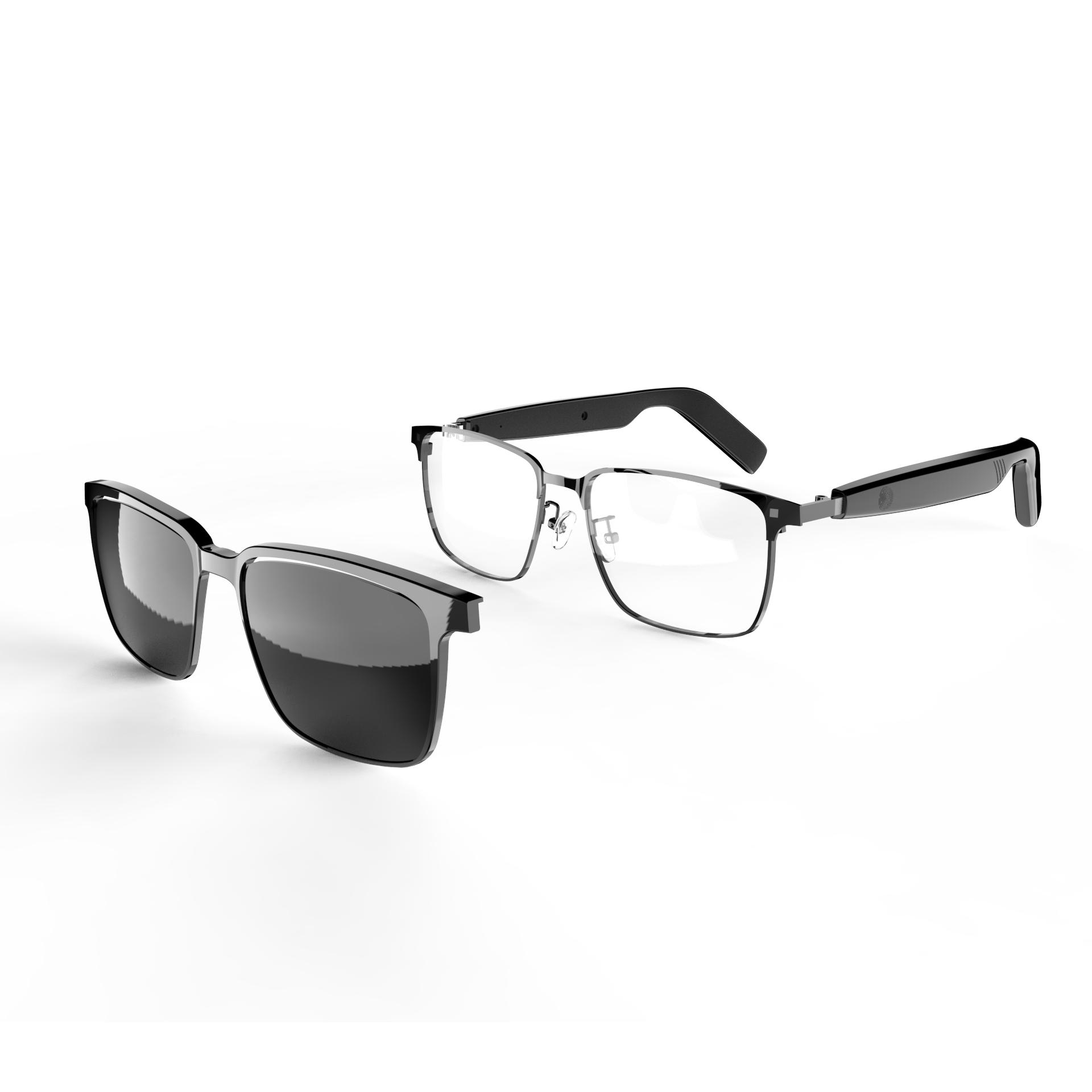SG-20 All-in-One Smart Glasses Sunglasses & Clear Lenses Combo with Bluetooth Waterproof Sunglass Dual Mic Noise Cancellation