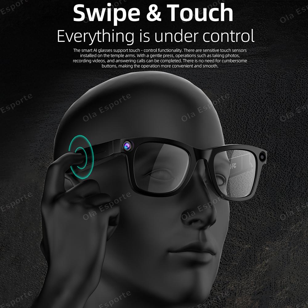 8K AI Smart Glasses Multifunctional Camera Bluetooth Call Men Sunglasses Voice Assistant Music Player Women HD Driving Glasses