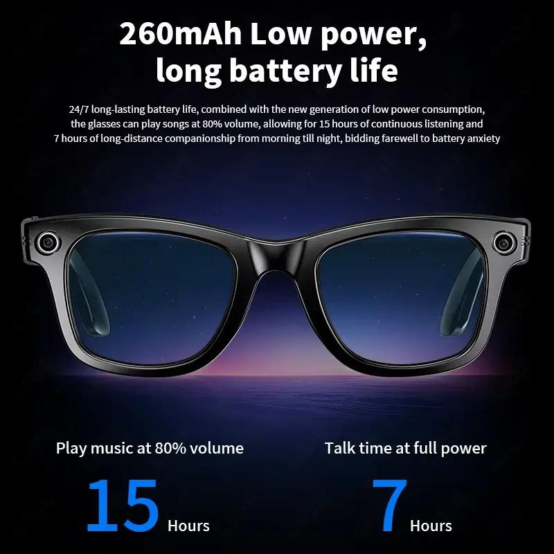AI Smart Glasses with 8MP Camera Video Recording 100+ Languages Translation Sunglasses Bluetooth Call Music Play Men Women 2025 - gallery