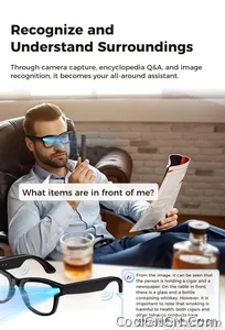 CoolWiz Smart Glasses Baru 3600MAh Pengecas Mudah Alih M02ultra Wanita 800W Kamera AI Terjemahan Rakaman Video Pemain Muzik Cermin Mata Panggilan Lelaki Untuk Sukan Luar Penggunaan Harian - view 23