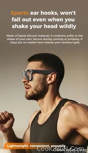 CoolWiz Smart Glasses Baru 3600MAh Pengecas Mudah Alih M02ultra Wanita 800W Kamera AI Terjemahan Rakaman Video Pemain Muzik Cermin Mata Panggilan Lelaki Untuk Sukan Luar Penggunaan Harian - view 31