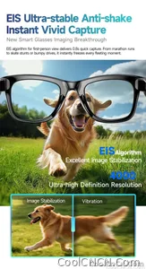 CoolWiz smart glasses with a 1080P video camera, black sunglasses, Bluetooth call translation, music playback, recording, men’s photochromic glasses for outdoor sports and everyday use - view 19