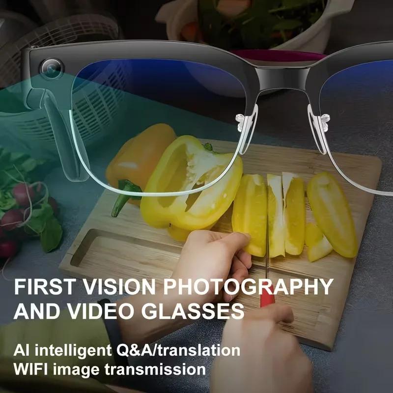 CoolWiz New AI Smart Glasses — 120+ Language Translations, 8MP Camera, 8K Resolution, Video & Music Playback, Business Calls, Color‑Changing Lenses, for Men, suitable for outdoor sports and everyday use - gallery