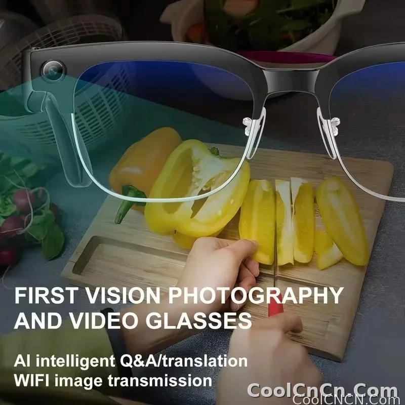CoolWiz New AI Smart Glasses — 120+ Language Translations, 8MP Camera, 8K Resolution, Video & Music Playback, Business Calls, Color‑Changing Lenses, for Men, suitable for outdoor sports and everyday use - detail