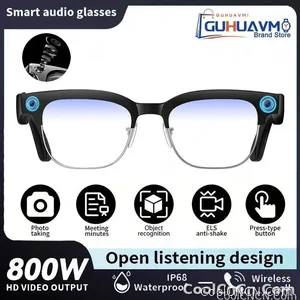 CoolWiz New AI Smart Glasses — 120+ Language Translations, 8MP Camera, 8K Resolution, Video & Music Playback, Business Calls, Color‑Changing Lenses, for Men, suitable for outdoor sports and everyday use - view 9