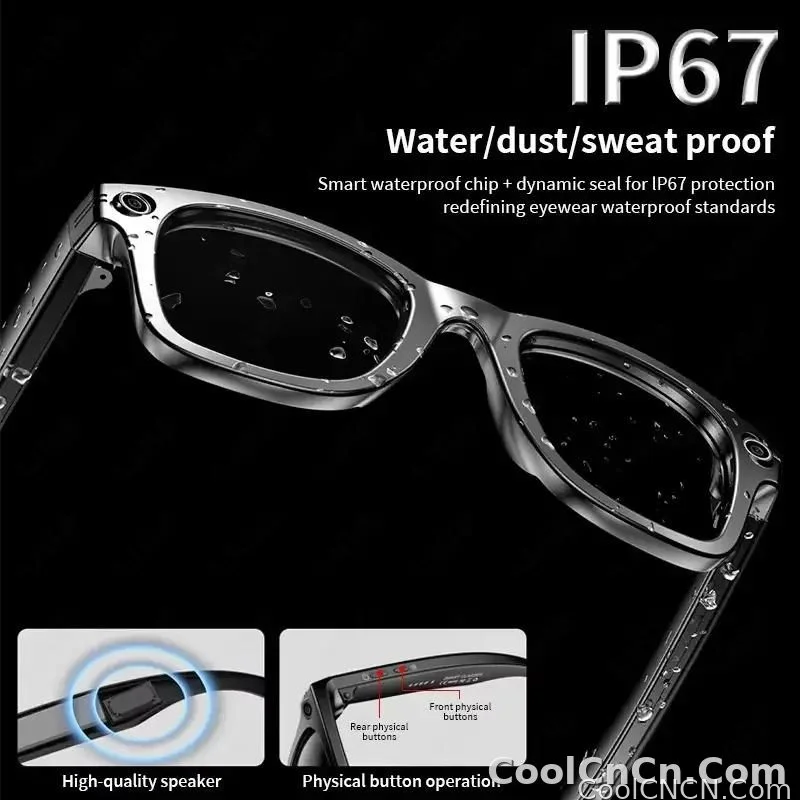 CoolWiz Camera HD Pixel 800W New 32GB Smart Glasses for Women — Photo Capture & Video Recording, AI Translation, Waterproof AI Glasses for Men, suitable for outdoor sports and daily use - detail