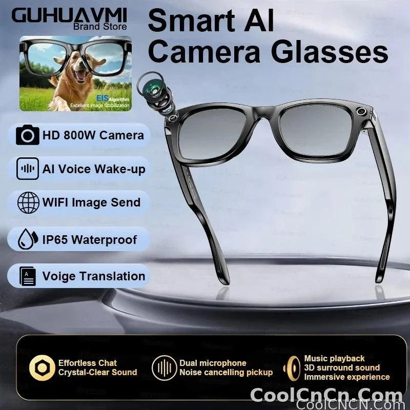 CoolWiz Camera HD Pixel 800W New 32GB Smart Glasses for Women — Photo Capture & Video Recording, AI Translation, Waterproof AI Glasses for Men, suitable for outdoor sports and daily use - detail