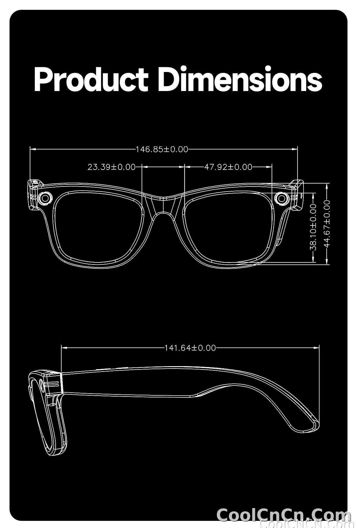 CoolWiz Camera HD Pixel 800W New 32GB Smart Glasses for Women — Photo Capture & Video Recording, AI Translation, Waterproof AI Glasses for Men, suitable for outdoor sports and daily use - detail