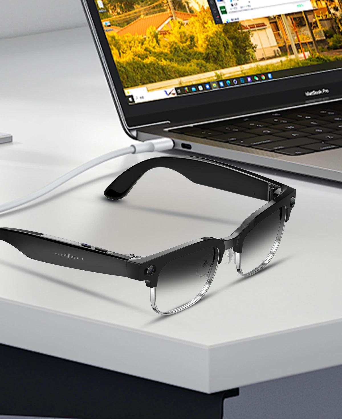 CoolWiz AI Smart Glasses 4K HD with Color Change, 8MP Camera, 1080p Video, AI Music Player, AI Calls, AI Sports Glasses for Men, for Outdoor Sports and Everyday Use - gallery