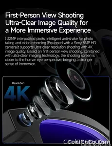 CoolWiz AI Smart Glasses 4K HD with Color Change, 8MP Camera, 1080p Video, AI Music Player, AI Calls, AI Sports Glasses for Men, for Outdoor Sports and Everyday Use - view 14
