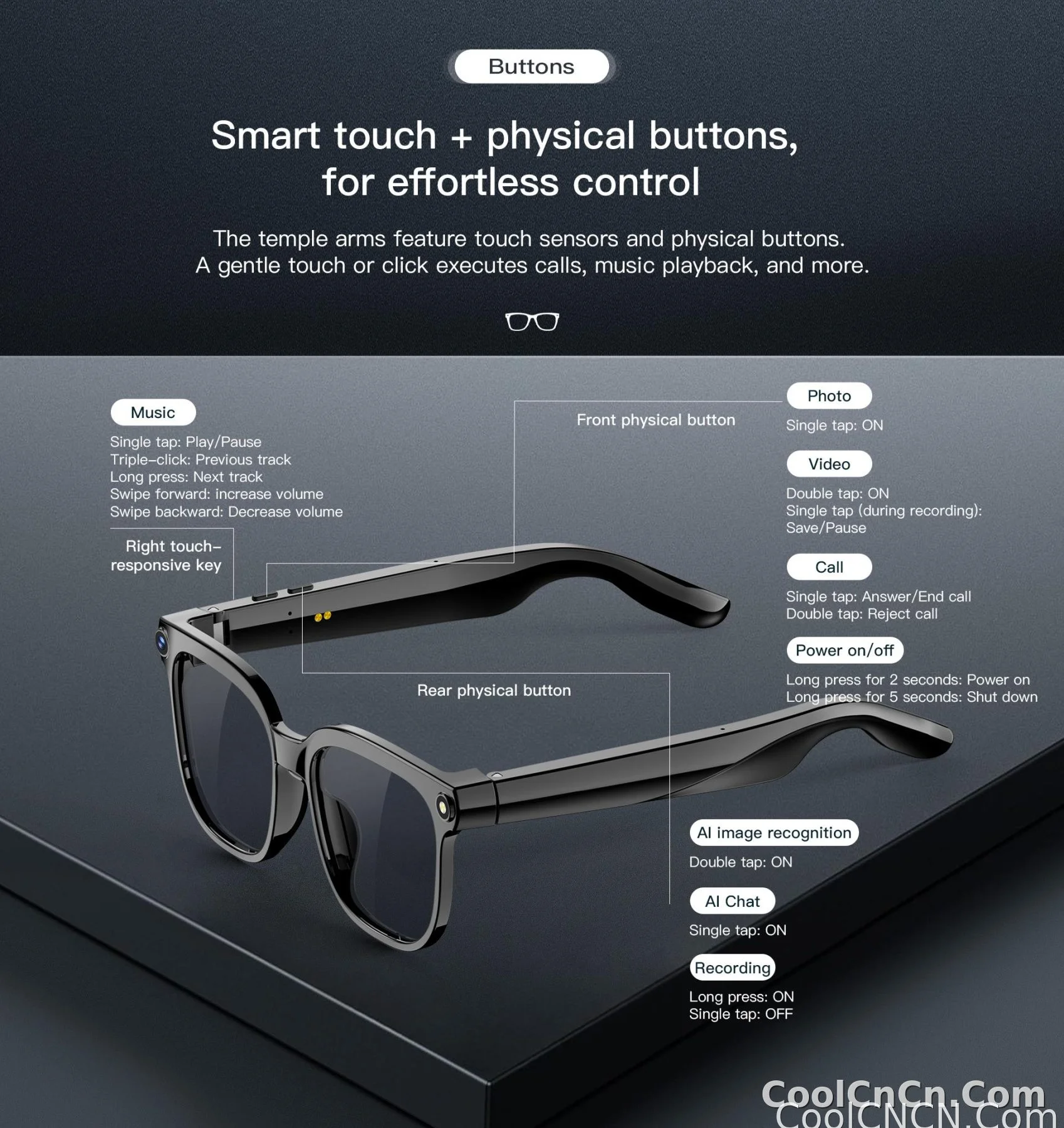 2026 New POV 800W Pixel 4K HD Trave Business Smart Glasses Men&Women 100+Language Translation 1080P Video Chatgpt Sunglasses IOS - detail