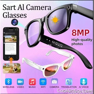 New Upgrade Smart Glasees With Camera Video Recording Languages Bluetooth Call Translation Voice Sunglasses - view 3