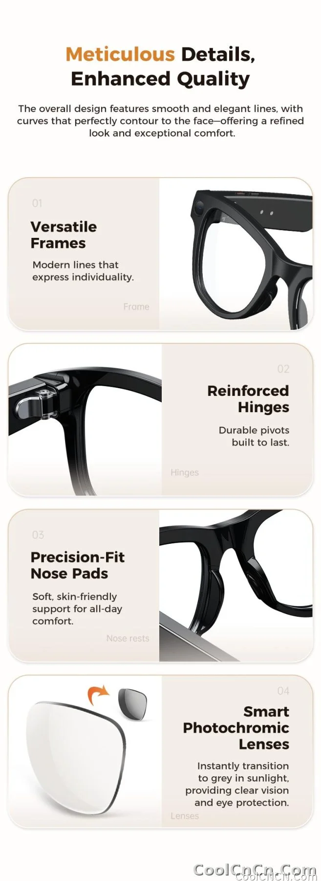2026New 8MP 4K HD Camera AI Glasses Men 3600mAh Power Bank 32G Memory 160+ Translation Glasses Waterproof Smart Sunglasses Women - detail