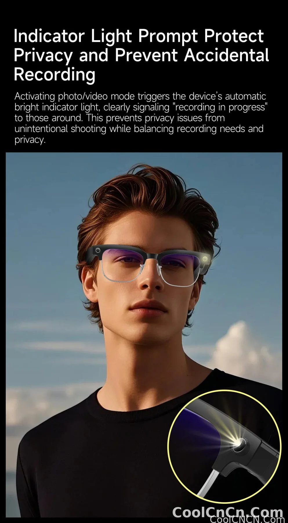 2026New AI Smart Glasses 120+Language Translation 800W Pixel Camera Video Music Player Call Business 8K Color Change Glasses Men - detail