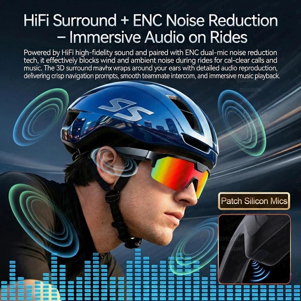 2026 New AI Smart Sports Glasses with 1200P Camera 4k Anti-Shake AI Voice Translator Bluetooth Call Dual Mic Audio Sunglasses - gallery