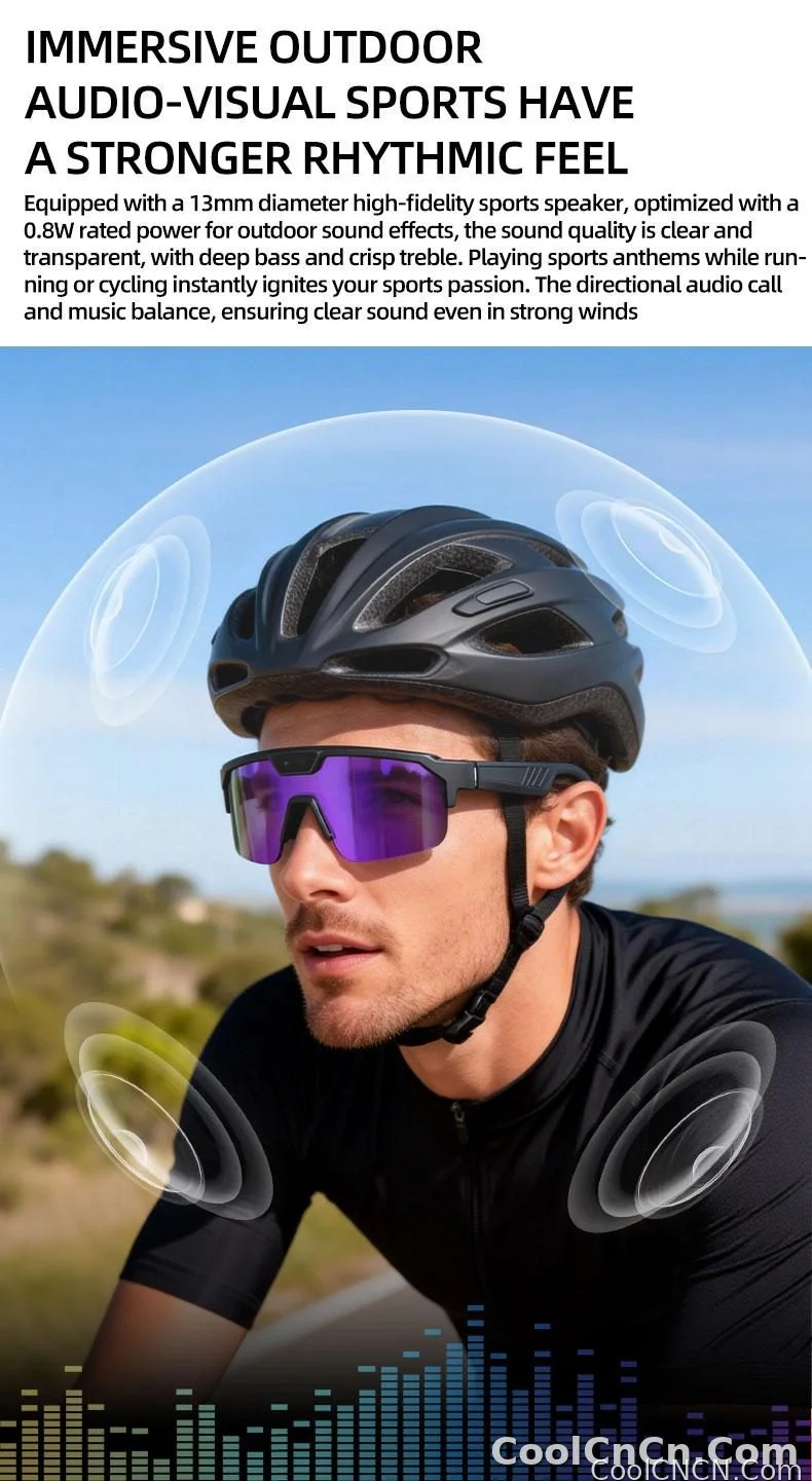 2026 New AI Smart Sports Glasses with 1200P Camera 4k Anti-Shake AI Voice Translator Bluetooth Call Dual Mic Audio Sunglasses - detail