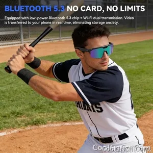 2026 New AI Smart Sports Glasses with 1200P Camera 4k Anti-Shake AI Voice Translator Bluetooth Call Dual Mic Audio Sunglasses - view 6