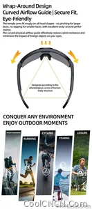 2026 New AI Smart Sports Glasses with 1200P Camera 4k Anti-Shake AI Voice Translator Bluetooth Call Dual Mic Audio Sunglasses - view 12