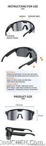 2026 New AI Smart Sports Glasses with 1200P Camera 4k Anti-Shake AI Voice Translator Bluetooth Call Dual Mic Audio Sunglasses - view 24