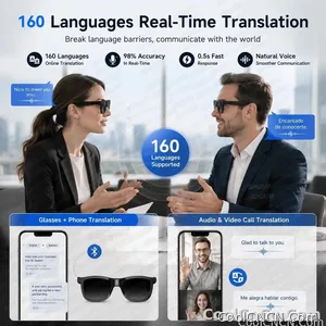 New Smart Audio Sunglasses 2026 Bluetooth Call AI Translation Touch Color Change Sliding Volume Control Dual Mic ENC Waterproof - view 4