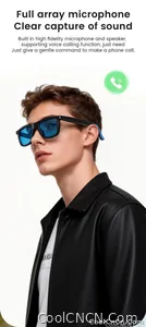 New Smart Audio Sunglasses 2026 Bluetooth Call AI Translation Touch Color Change Sliding Volume Control Dual Mic ENC Waterproof - view 12