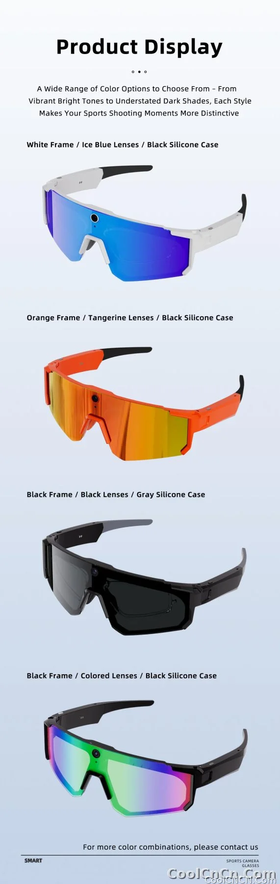2026 New AI smart shooting&recording glasses with 800W camera, HD anti-shake bicycle riding shooting artifact, windproof goggles - detail