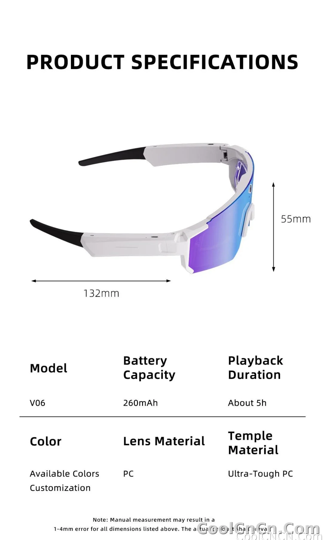 2026 New AI smart shooting&recording glasses with 800W camera, HD anti-shake bicycle riding shooting artifact, windproof goggles - detail