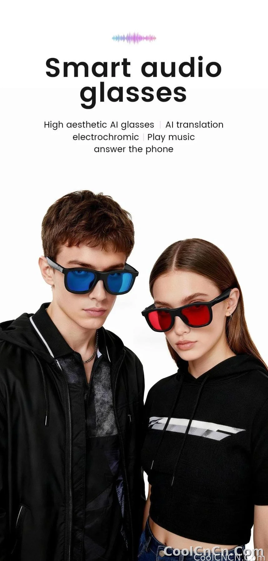 2026 New Electrochromic Lens Audio Smart Glasses Men 164+Language Translation AI ChatGPT BT Call Music Player Sunglasses Women - detail