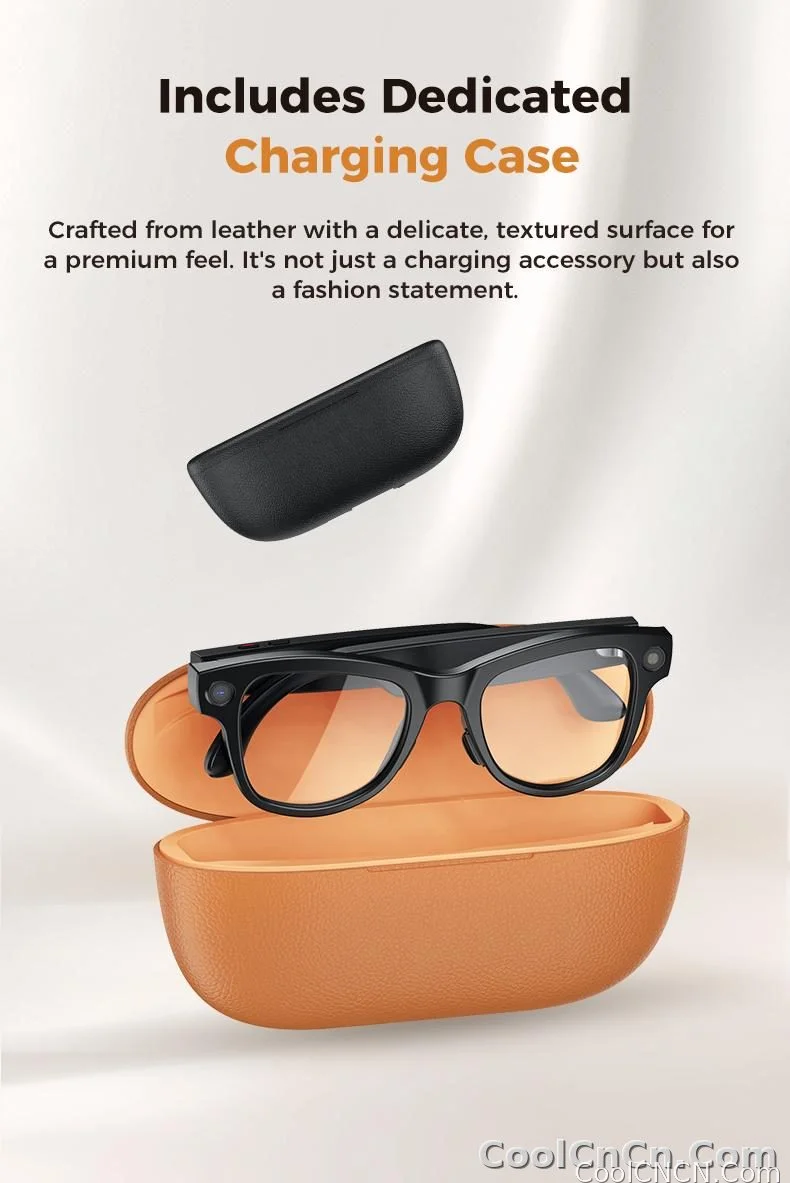 New 2026 AI Smart Glasses 1080P Camera Video Recorder Open Ear Bluetooth Audio Voice Control WiFi Sync Sports Glasses Men Use HD - detail