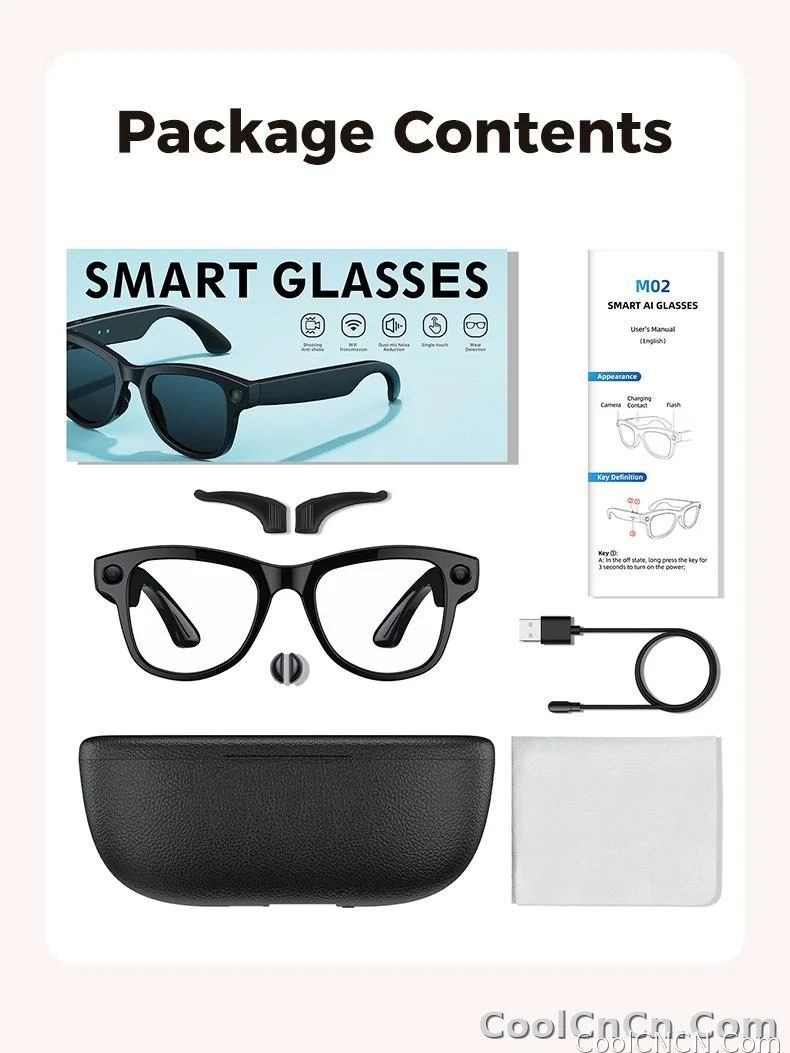 New 2026 AI Smart Glasses 1080P Camera Video Recorder Open Ear Bluetooth Audio Voice Control WiFi Sync Sports Glasses Men Use HD - detail
