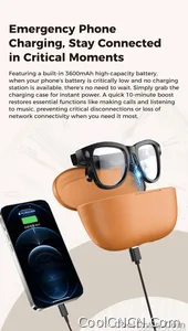 New 2026 AI Smart Glasses 1080P Camera Video Recorder Open Ear Bluetooth Audio Voice Control WiFi Sync Sports Glasses Men Use HD - view 12