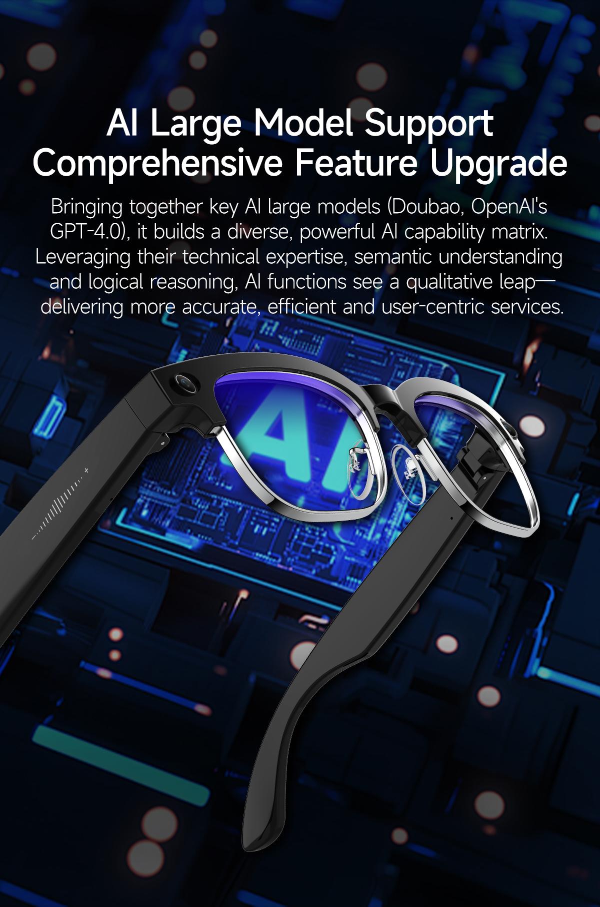 2026New 4K Ultra HD Color Change BT Call Smart Glasses AI Chat Music Player 800W Pixel Camera 1080P Video  AI Sports Glasses Men - gallery