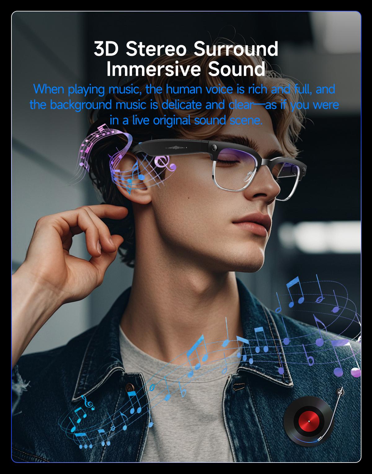 2026New 4K Ultra HD Color Change BT Call Smart Glasses AI Chat Music Player 800W Pixel Camera 1080P Video  AI Sports Glasses Men - gallery