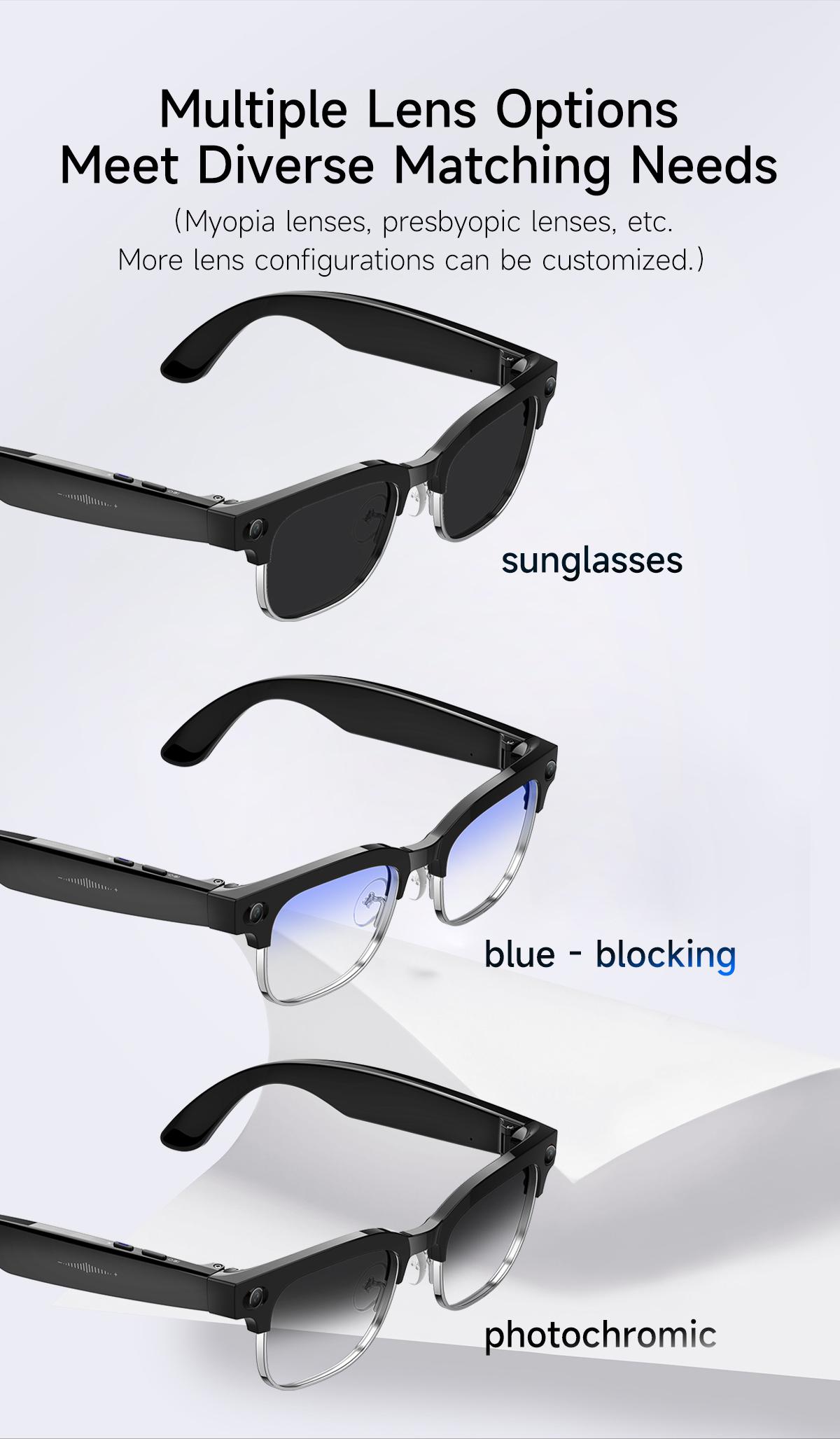 2026New 4K Ultra HD Color Change BT Call Smart Glasses AI Chat Music Player 800W Pixel Camera 1080P Video  AI Sports Glasses Men - gallery