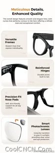 2026 AI Smart Glasses 1080P HD Camera Video Recorder Voice Translation Wireless Audio WiFi Sync Touch Eyewear for Travel Men Use - view 27