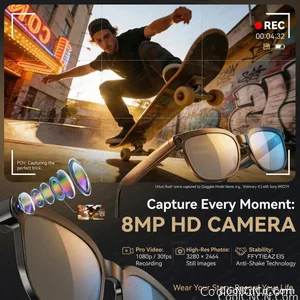 2026New 800W Pixel 4K HD Camera Smart Glasses AI Translation ChatGPT Music Play Voice Dual Microphone BT Call Sunglass Men Woman - view 3