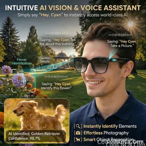 2026New 800W Pixel 4K HD Camera Smart Glasses AI Translation ChatGPT Music Play Voice Dual Microphone BT Call Sunglass Men Woman - view 5