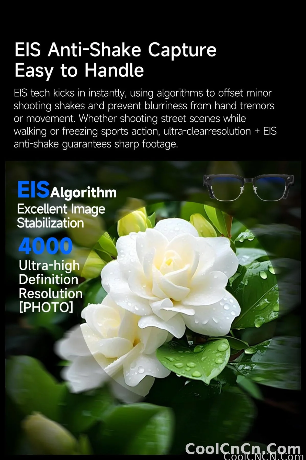2026New AI Smart Glasses 800W Pixel Camera Various Language Translation Video Music BT Call Business 4K Color Change Glasses Men - detail