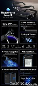 2026New AI Smart Glasses 800W Pixel Camera Various Language Translation Video Music BT Call Business 4K Color Change Glasses Men - view 9